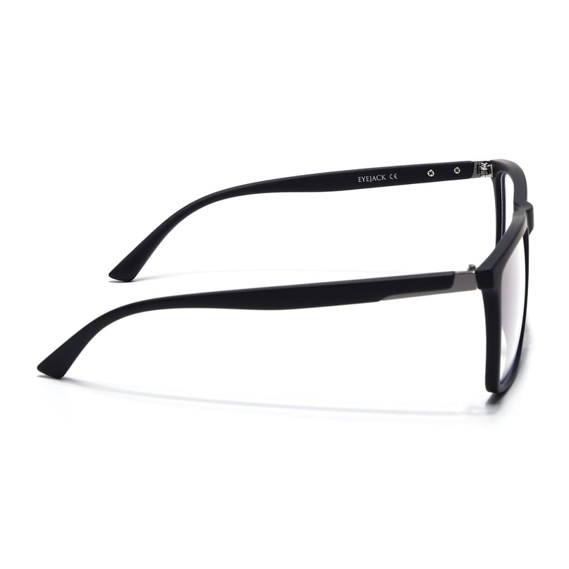 Eyejack Black Square Eyeglasses for Men & Women (2906FCL2111-C1)