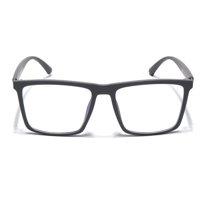 Eyejack Grey Square Eyeglasses for Men & Women (2906FCL2112-C2)