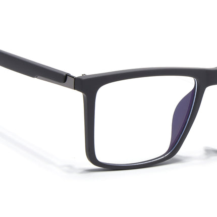 Eyejack Grey Square Eyeglasses for Men & Women (2906FCL2112-C2)