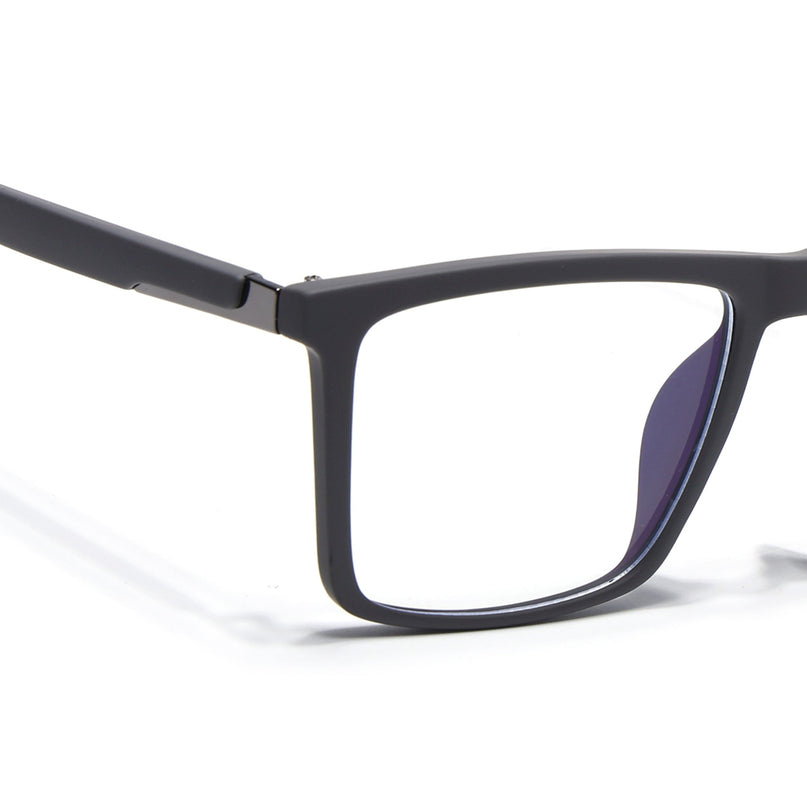 Eyejack Grey Square Eyeglasses for Men & Women (2906FCL2112-C2)