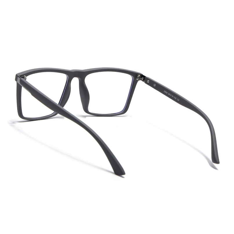 Eyejack Grey Square Eyeglasses for Men & Women (2906FCL2112-C2)