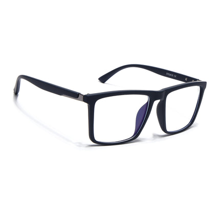 Eyejack Navy Blue Square Eyeglasses for Men & Women (2906FCL2113-C3)