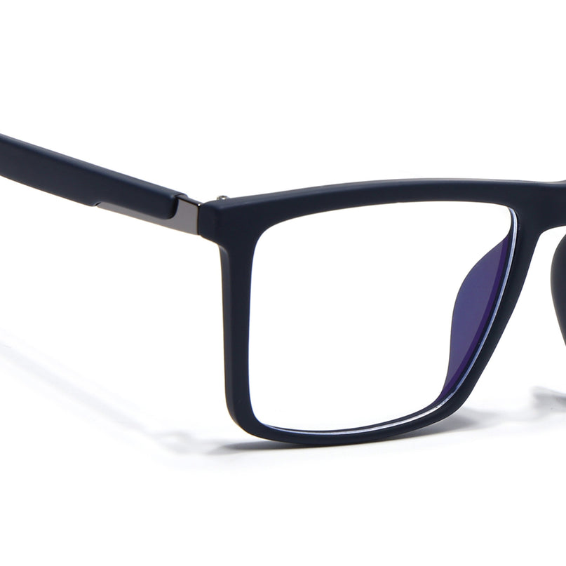 Eyejack Navy Blue Square Eyeglasses for Men & Women (2906FCL2113-C3)