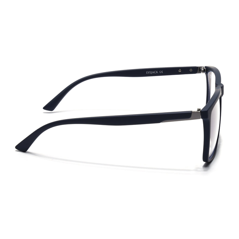 Eyejack Navy Blue Square Eyeglasses for Men & Women (2906FCL2113-C3)
