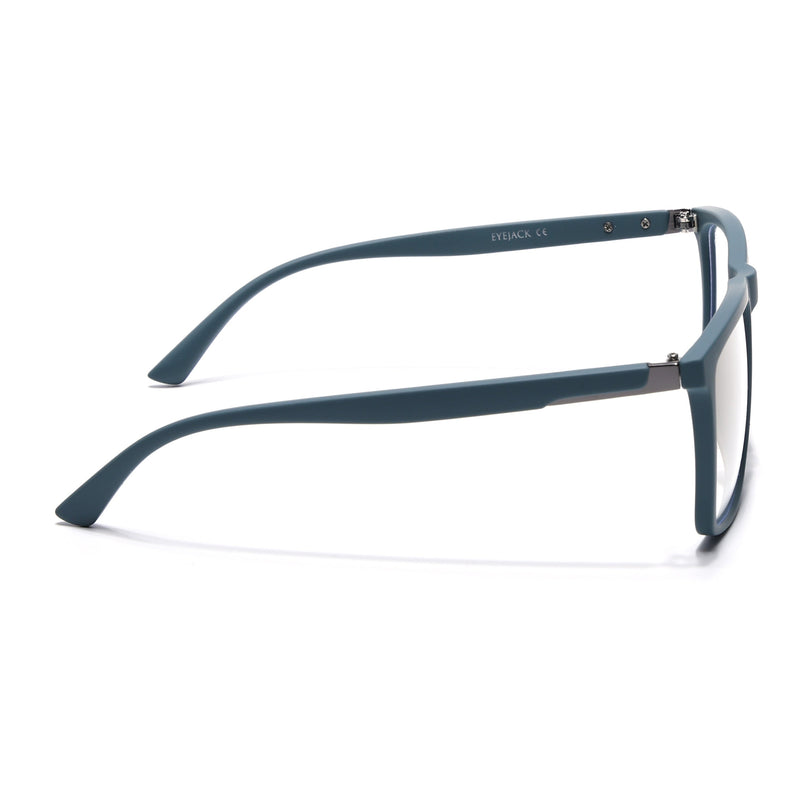 Eyejack Blue Square Eyeglasses for Men & Women (2906FCL2114-C4)