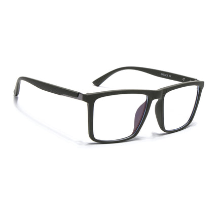 Eyejack Green Square Eyeglasses for Men & Women (2906FCL2115-C5)