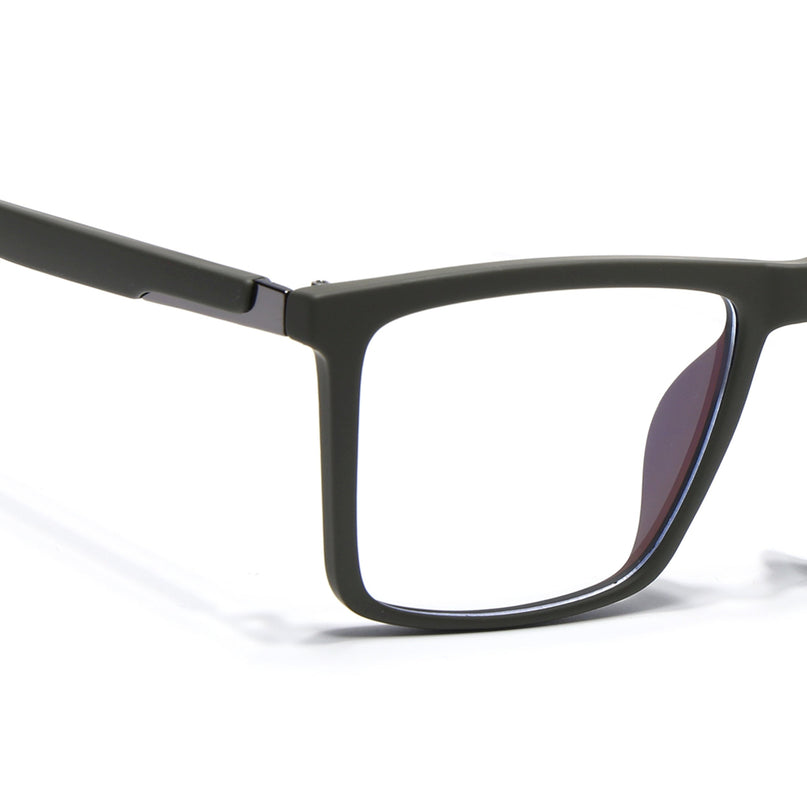 Eyejack Green Square Eyeglasses for Men & Women (2906FCL2115-C5)
