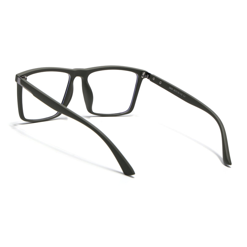 Eyejack Green Square Eyeglasses for Men & Women (2906FCL2115-C5)