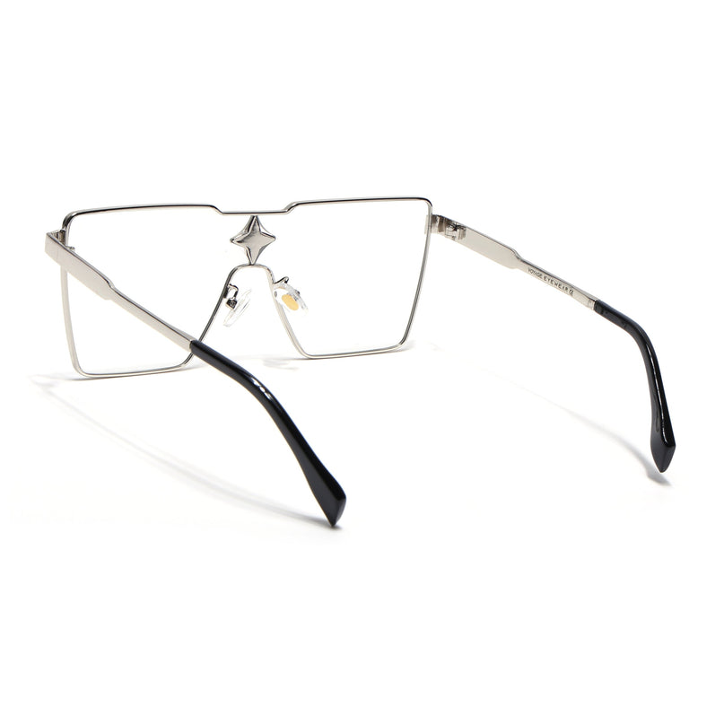 Voyage Silver Wayfarer Eyeglasses for Men & Women - MG5159-C1