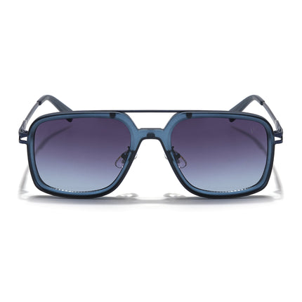Dusk | Navy Blue Wayfarer Sunglasses | Purple & Clear Lens - MG5862