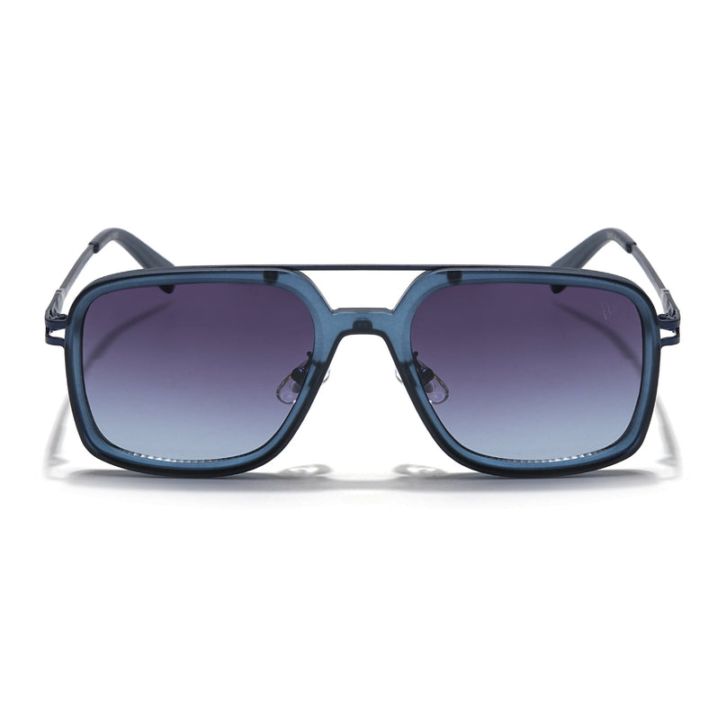 Dusk | Navy Blue Wayfarer Sunglasses | Purple & Clear Lens - MG5862