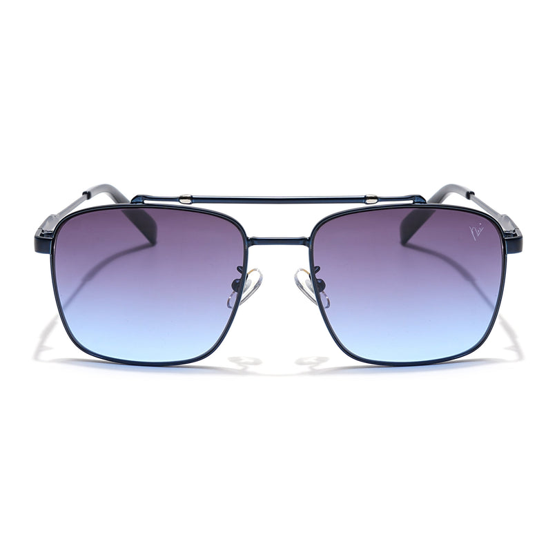 Wayfarer Sunglasses (Grey & Purple Lens | Blue Frame - MG6043)