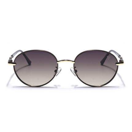 Shadow | Brown & Golden Round Sunglasses | Olive Lens - MG6730