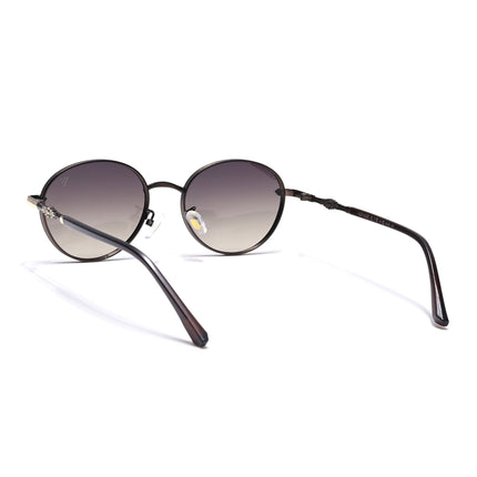 Shadow | Brown & Golden Round Sunglasses | Olive Lens - MG6730