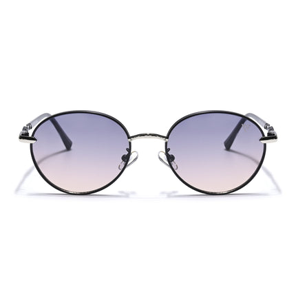 Shadow | Black Round Sunglasses | Grey & Pink Lens  - MG6733