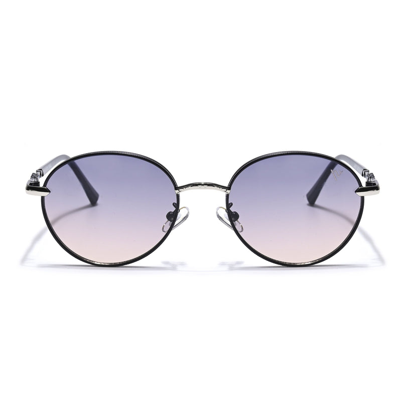 Shadow | Black Round Sunglasses | Grey & Pink Lens  - MG6733