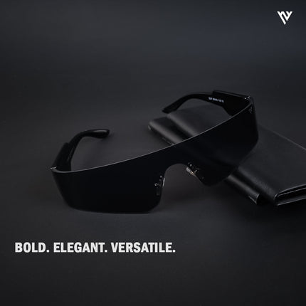 Xylar | Black Wrap Around Polarized Sunglasses - PMG4022