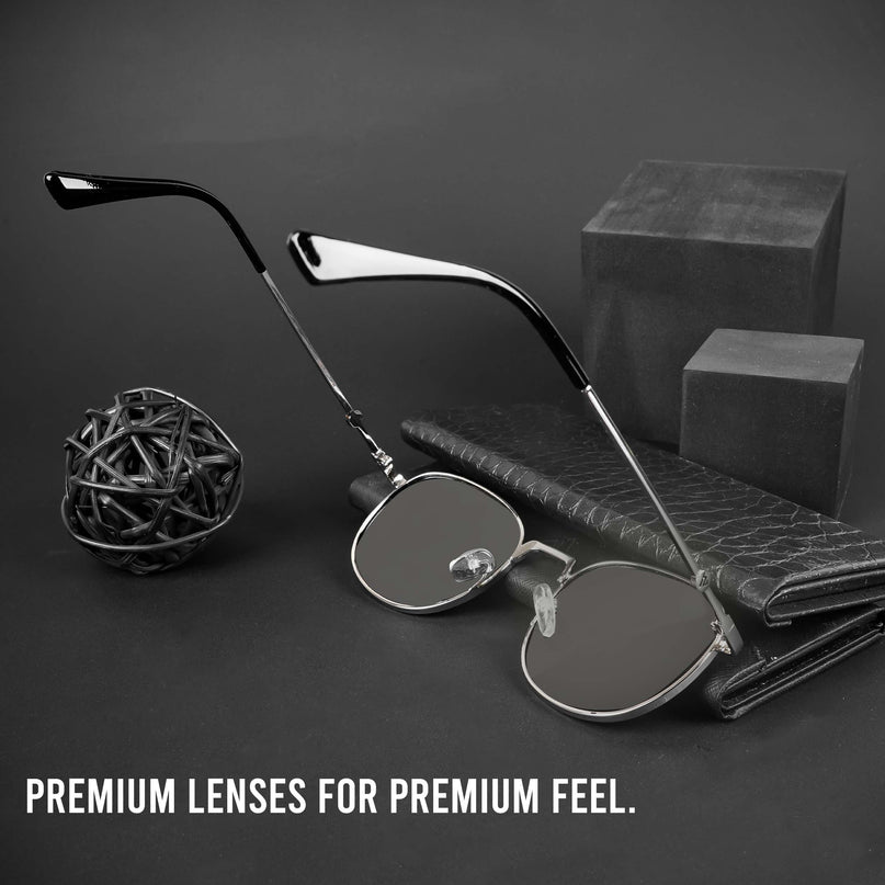 OG 2.0 | Black & Silver Round Polarized Sunglasses | PMG4112