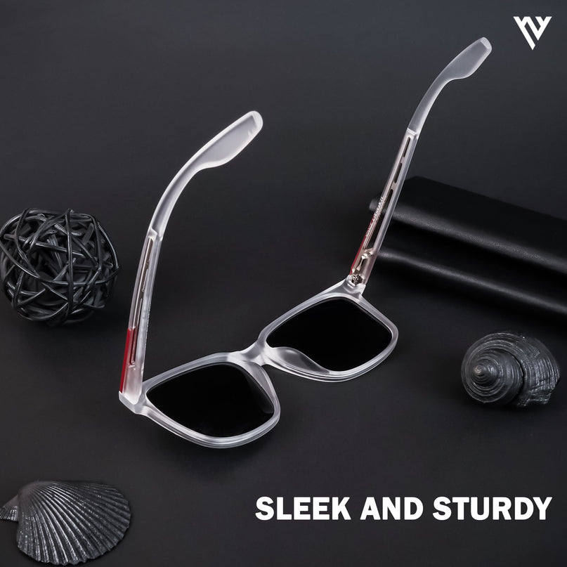 Transparent Wayfarer Polarized Sunglasses - PMG4488