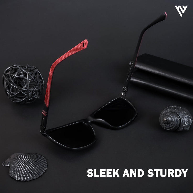 Matt Black Wayfarer Polarized Sunglasses - PMG4492