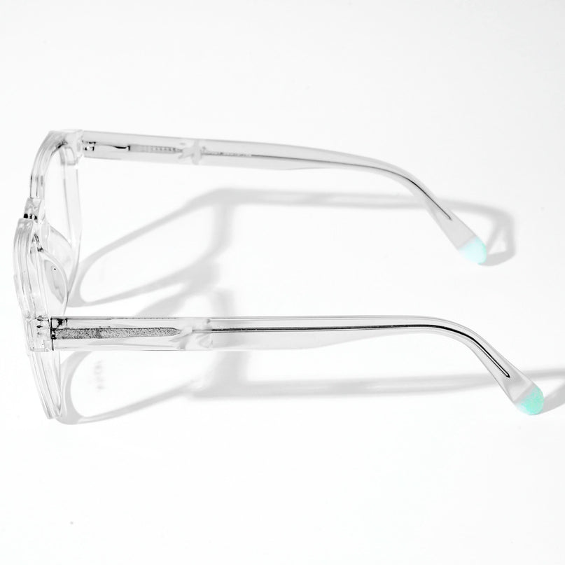 EyeJack Astra Transparent Square Eyeglasses for Men & Women (TR6601CL66-C4)
