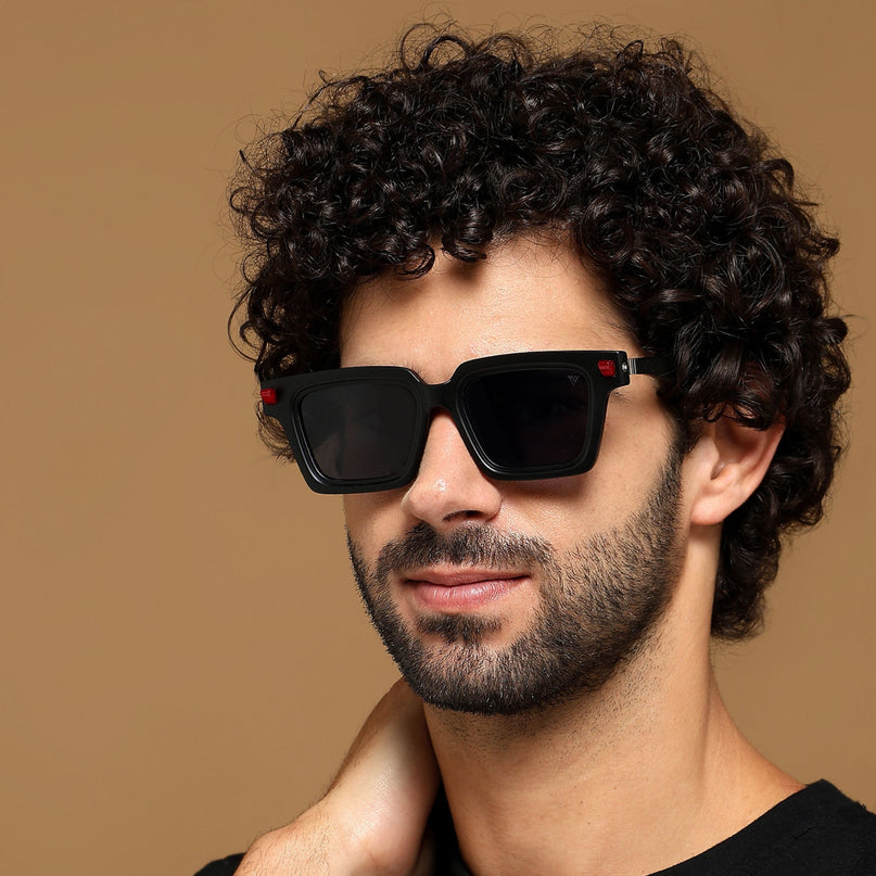 Matt Black Square Sunglasses - MG4876