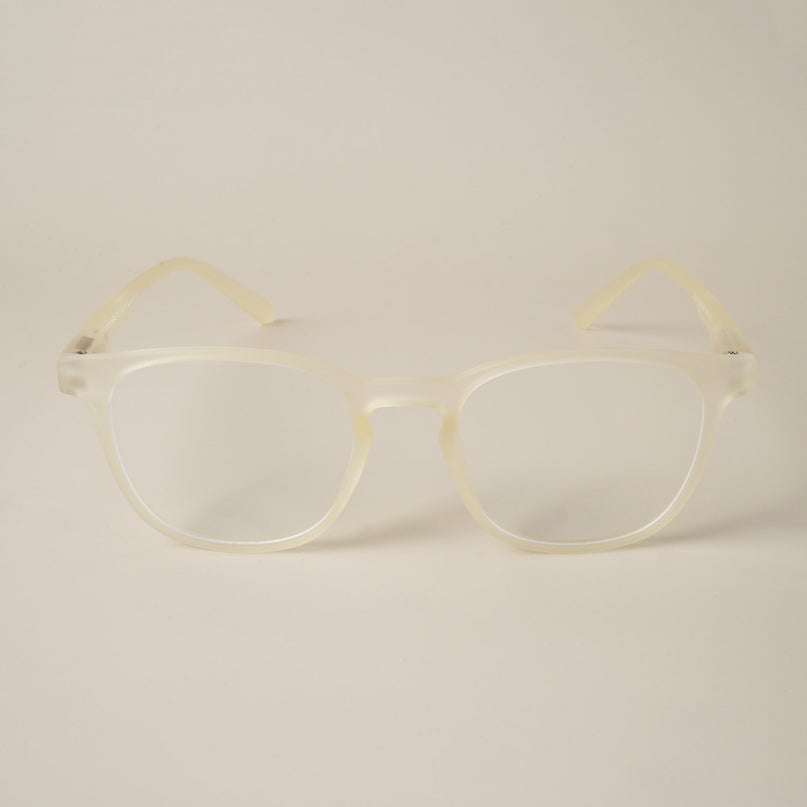 Voyage Air Light Yellow Square Eyeglasses for Men & Women - MG4728-C2
