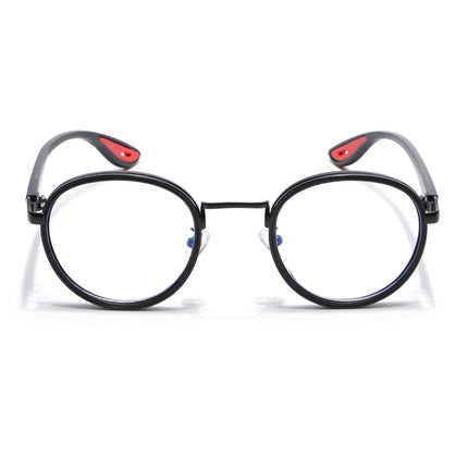 Voyage Comic Black Round Eyeglasses for Men & Women - MG6668-C1