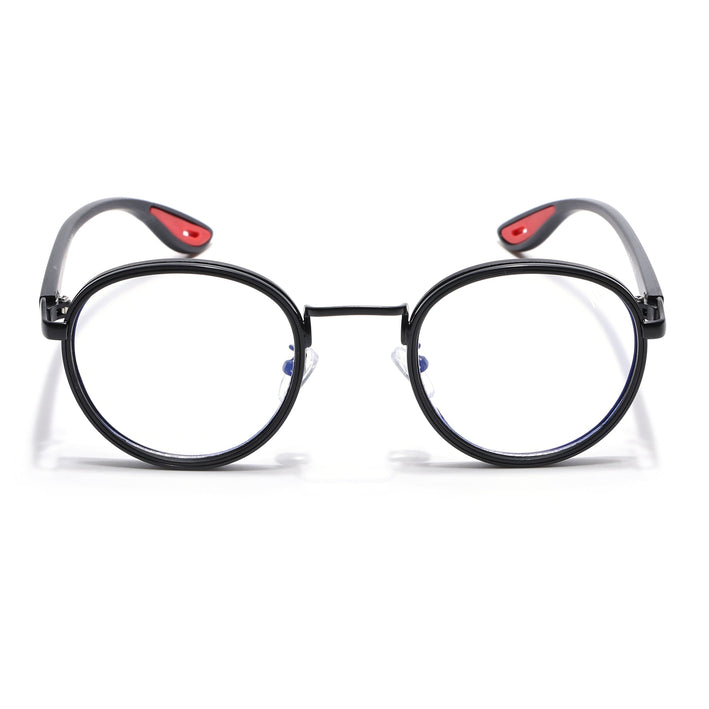 Voyage Comic Black Round Eyeglasses for Men & Women - MG6668-C1