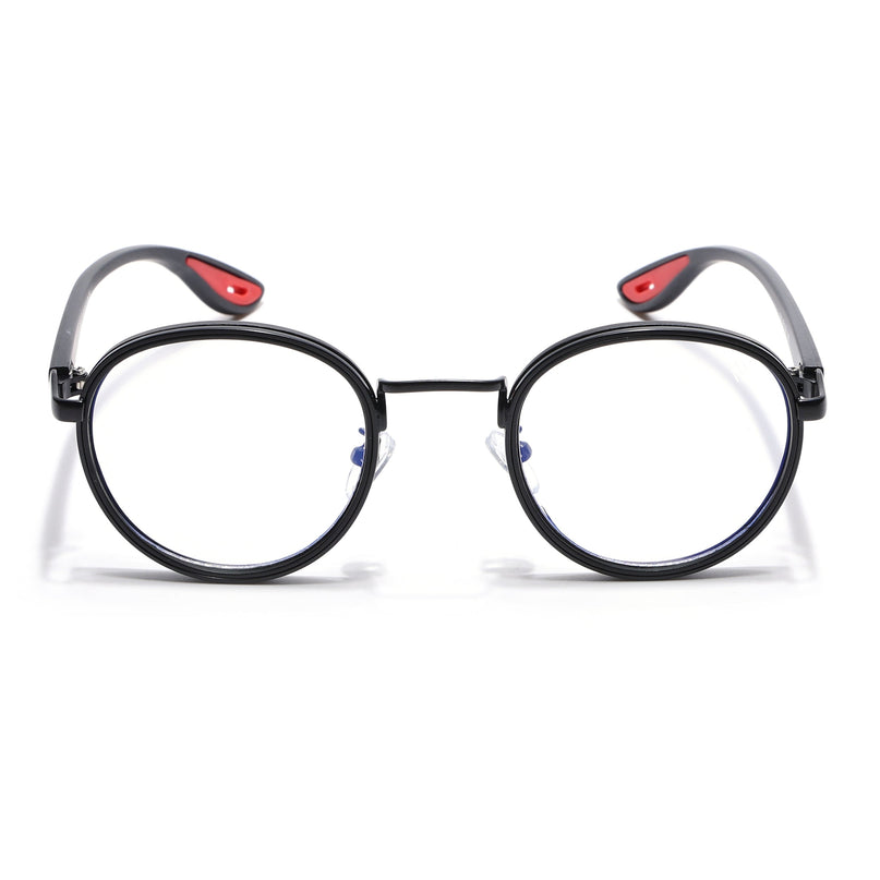 Voyage Comic Black Round Eyeglasses for Men & Women - MG6668-C1