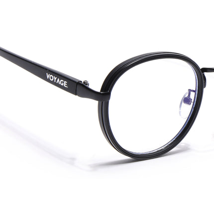 Voyage Comic Black Round Eyeglasses for Men & Women - MG6668-C1