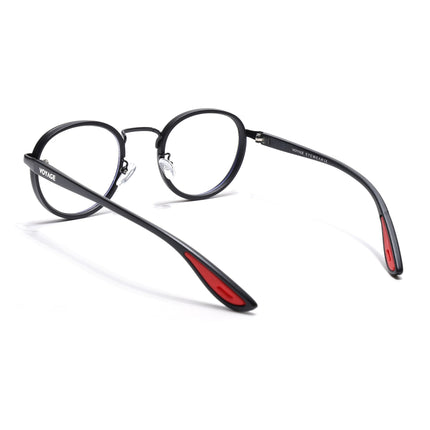 Voyage Comic Black Round Eyeglasses for Men & Women - MG6668-C1