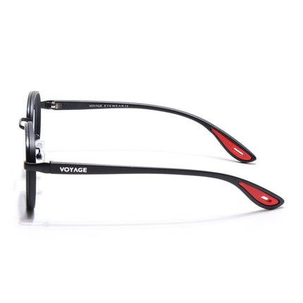 Voyage Comic Black Round Eyeglasses for Men & Women - MG6668-C1