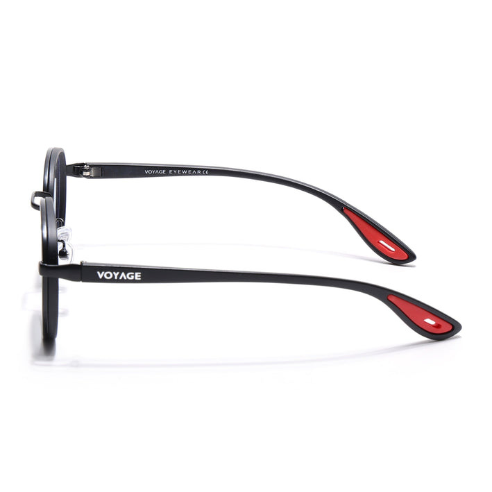 Voyage Comic Black Round Eyeglasses for Men & Women - MG6668-C1