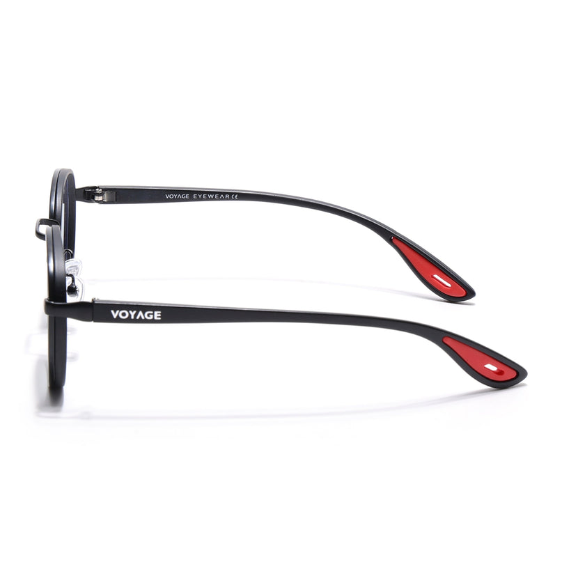 Voyage Comic Black Round Eyeglasses for Men & Women - MG6668-C1