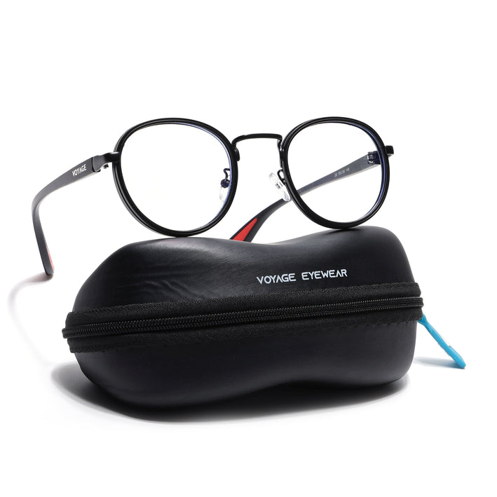Voyage Comic Grey Round Eyeglasses for Men & Women - MG6669-C2