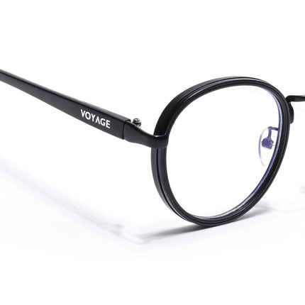 Voyage Comic Grey Round Eyeglasses for Men & Women - MG6669-C2
