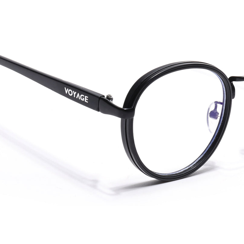 Voyage Comic Grey Round Eyeglasses for Men & Women - MG6669-C2
