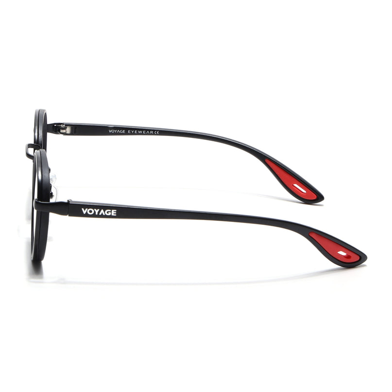 Voyage Comic Grey Round Eyeglasses for Men & Women - MG6669-C2