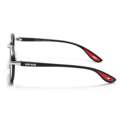 Voyage Comic Golden & Black Round Eyeglasses for Men & Women - MG6671-C4
