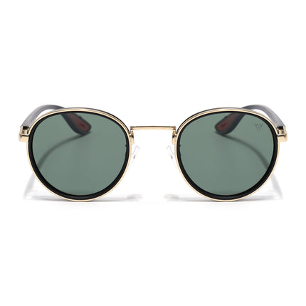 Pilot | Golden Round Polarized Sunglasses | Olive Lens - PMG6675