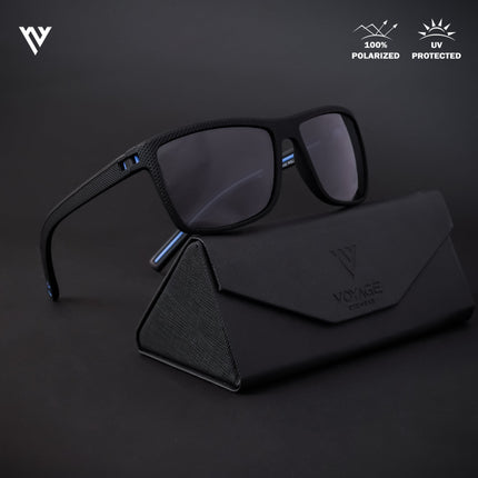 Black Wayfarer Polarized Sunglasses - PMG4294)