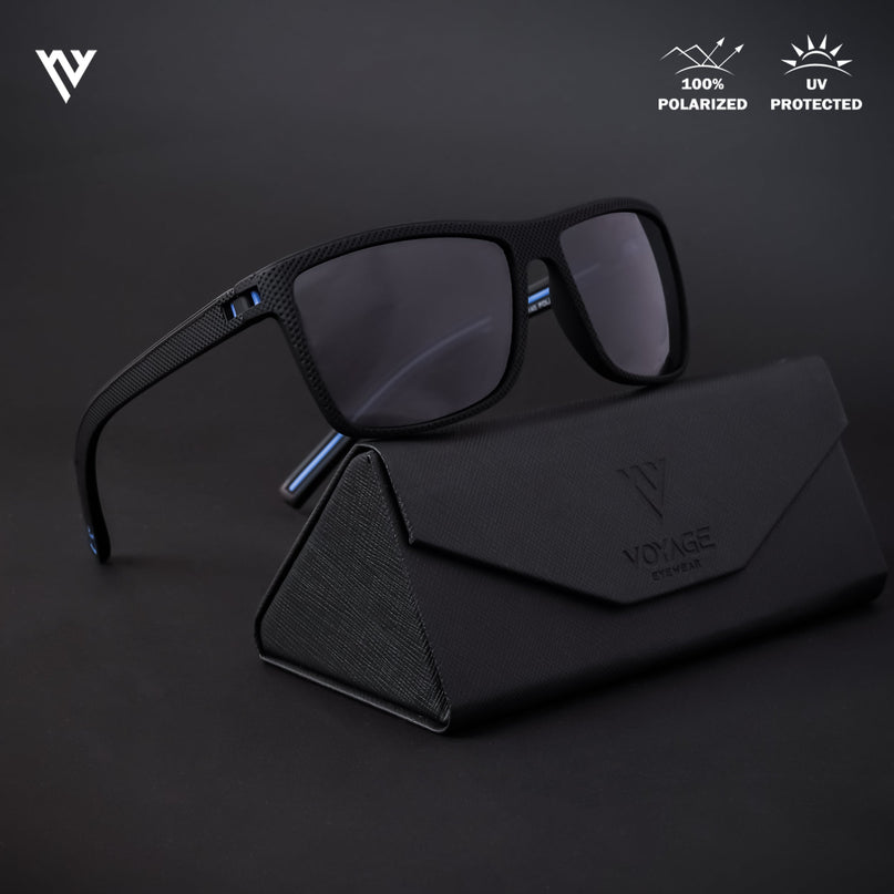 Black Wayfarer Polarized Sunglasses - PMG4294)