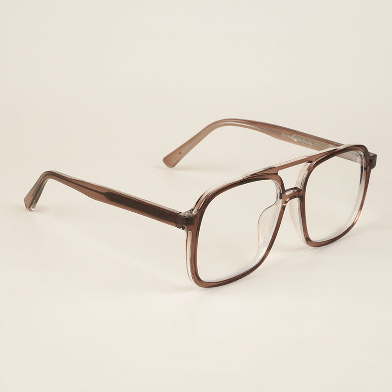 Voyage Brown Wayfarer Eyeglasses for Men & Women - MG4154