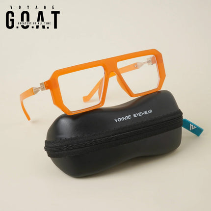Voyage Goat Orange Wayfarer Eyeglasses for Men & Women - MG4645-C2