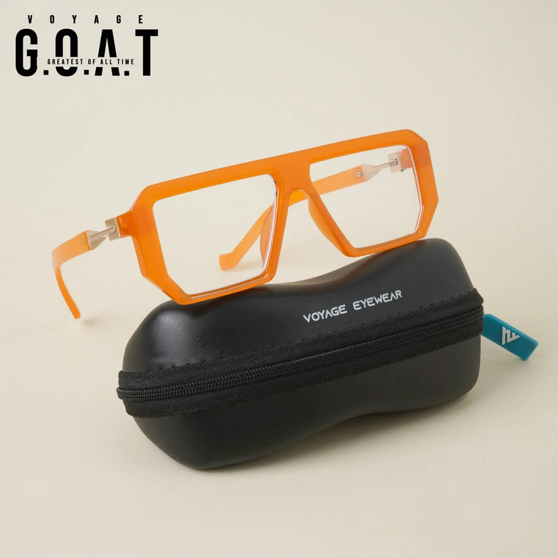 Voyage Goat Orange Wayfarer Eyeglasses for Men & Women - MG4645-C2