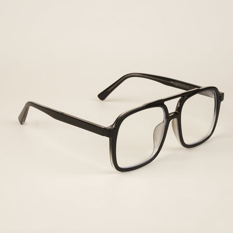 Voyage Black Wayfarer Eyeglasses for Men & Women - MG4153