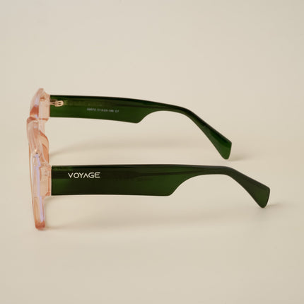 Voyage Goat Transparent Brown Wayfarer Eyeglasses for Men & Women - MG4762-C7
