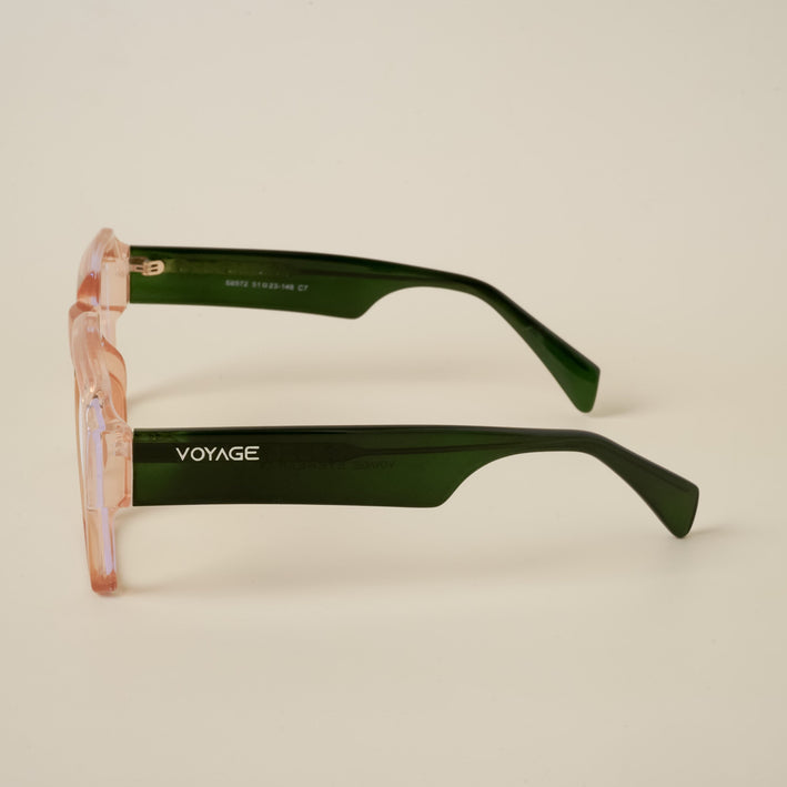 Voyage Goat Transparent Brown Wayfarer Eyeglasses for Men & Women - MG4762-C7