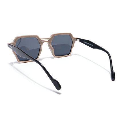 Voyage Select Square Polarized Acetate Sunglasses (Black Lens | Cream Frame - SLPMG5969)